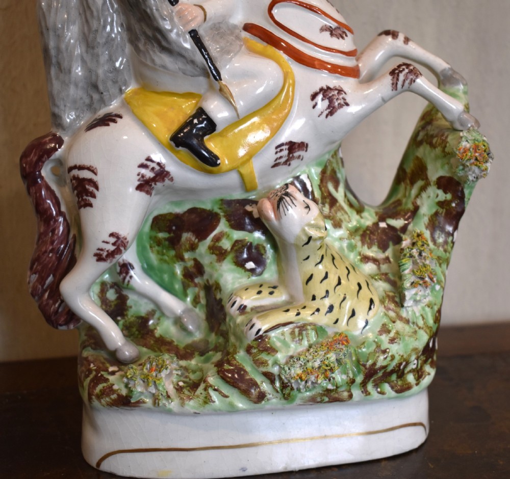 Rare Staffordshire figure of a leopard hunter View IV