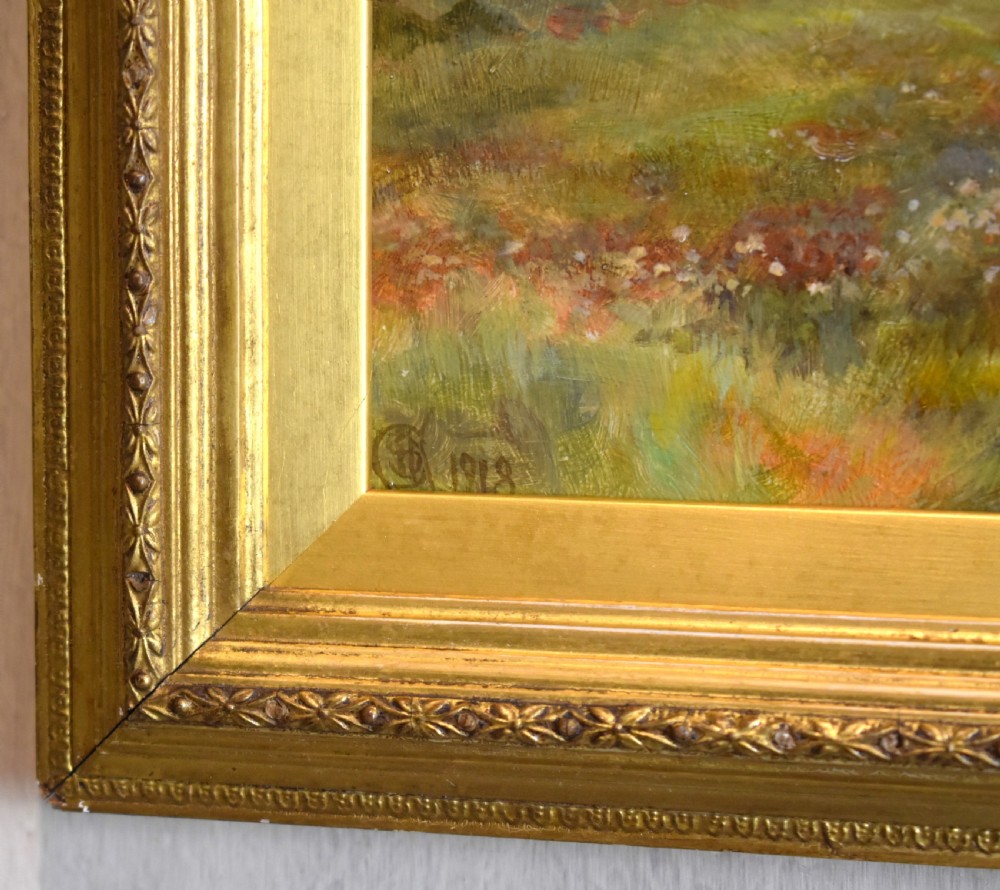 Fine Edwardian landscape oil painting View III