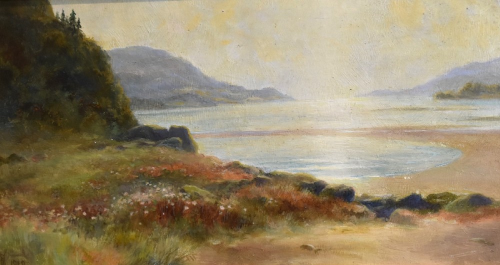 Fine Edwardian landscape oil painting View IV
