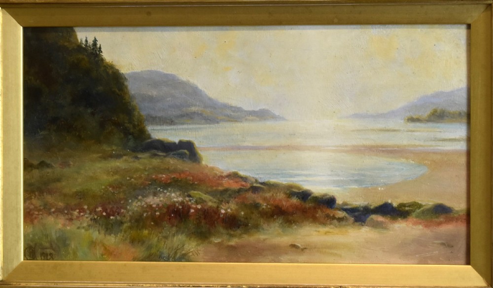 Fine Edwardian landscape oil painting View V