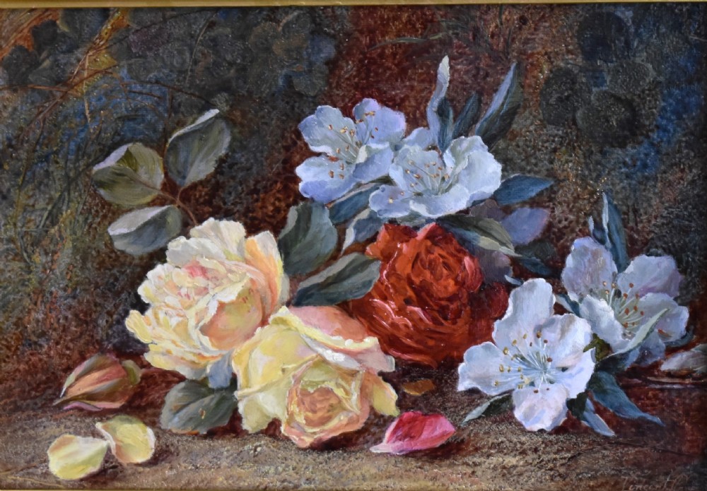 Still life oil painting of flowers by Vincent Clare View IV