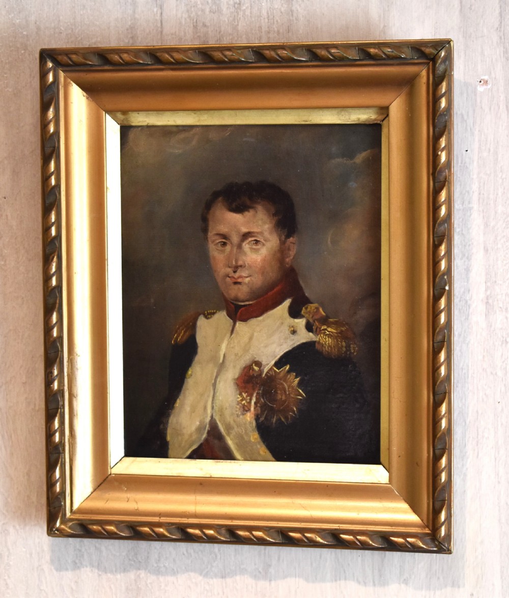 Oil painting portrait of Napoleon