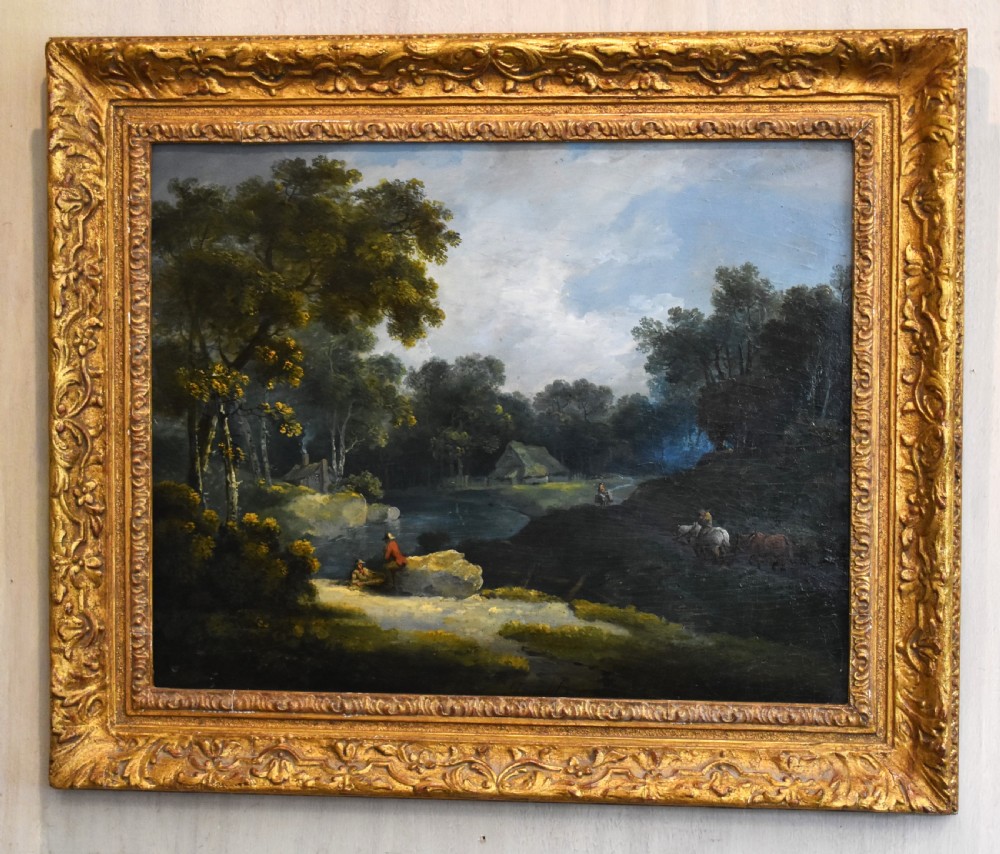 Fine eighteenth century oil landscape by George Arnald