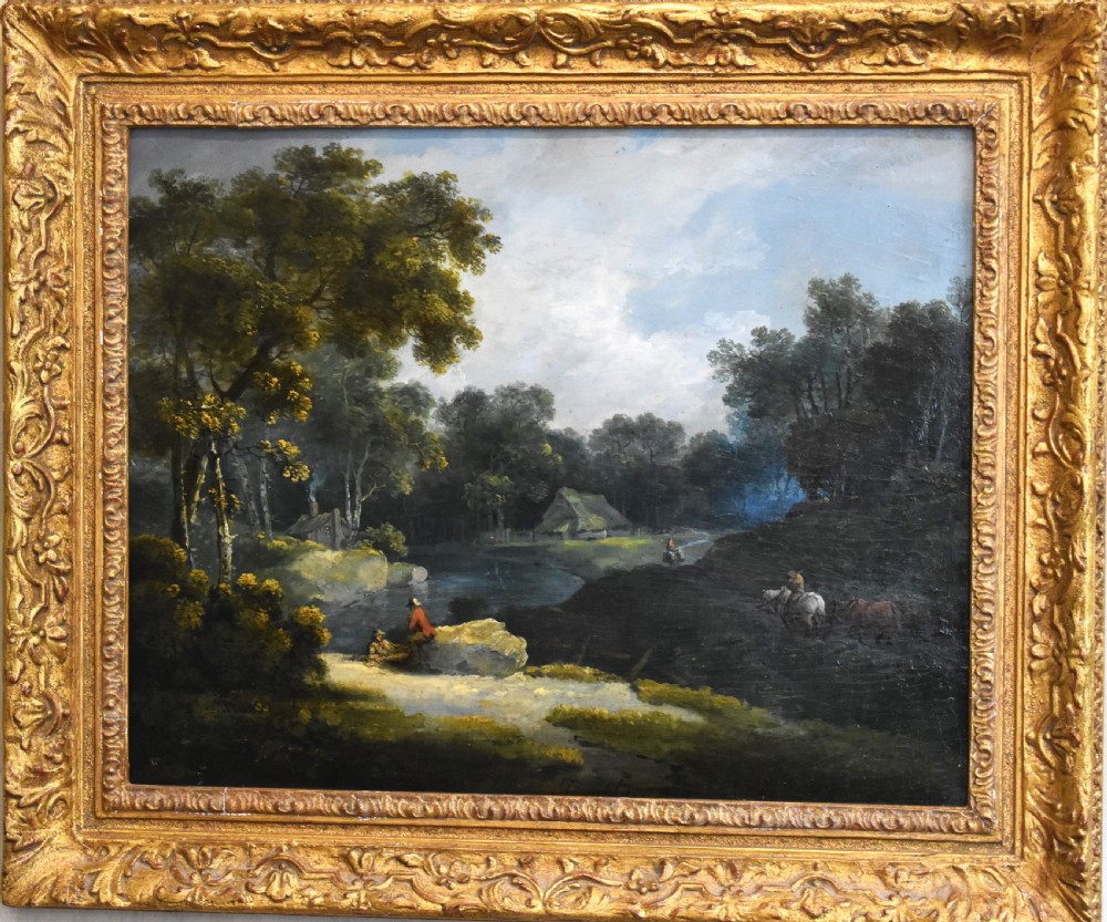 Fine eighteenth century oil landscape by George Arnald View II