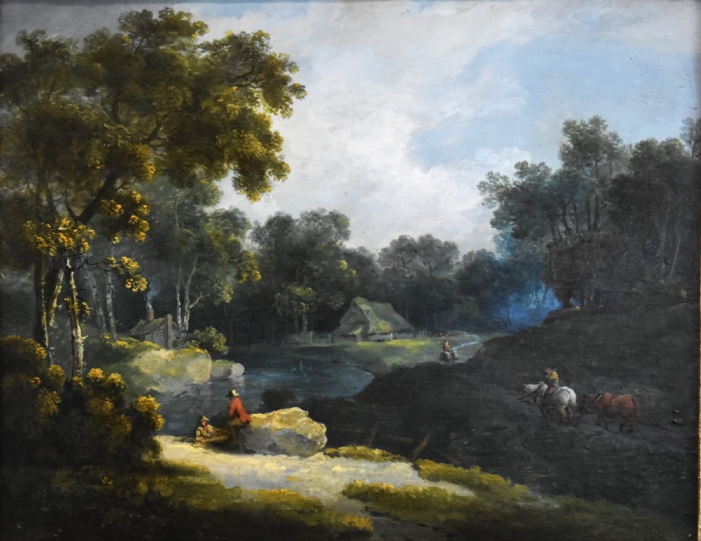 Fine eighteenth century oil landscape by George Arnald View III