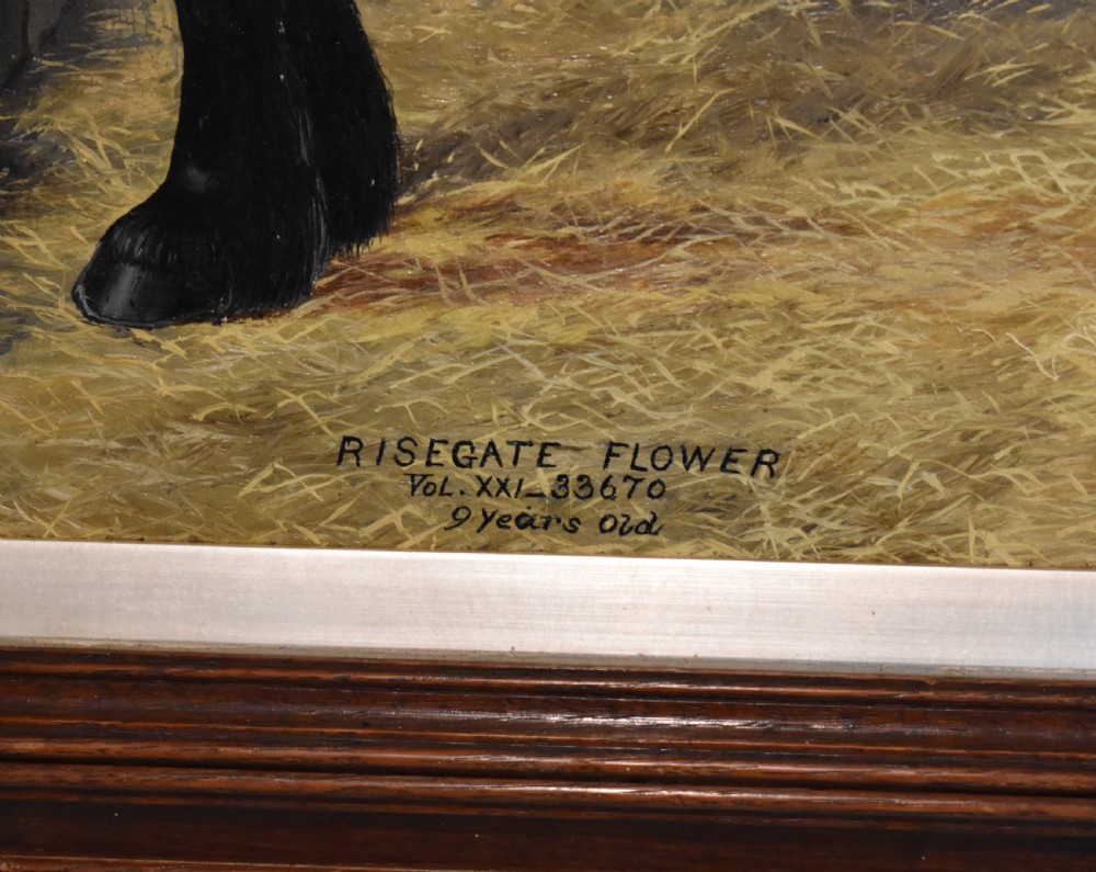 Horse in stable oil painting by E.J.Hoy View VI