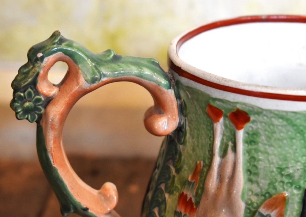 Unusual Staffordshire pottery loving cup View VI
