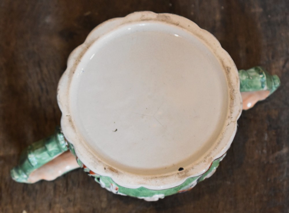 Unusual Staffordshire pottery loving cup View VIII
