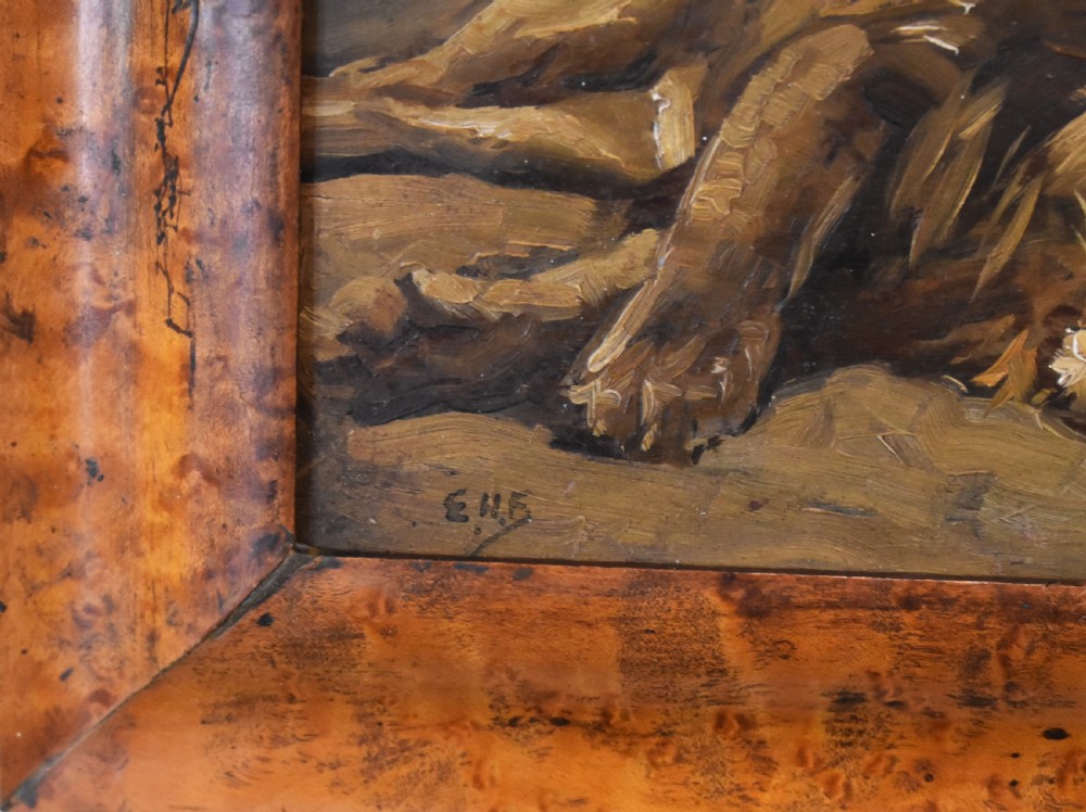 Oil sketch of a sleeping lion View V