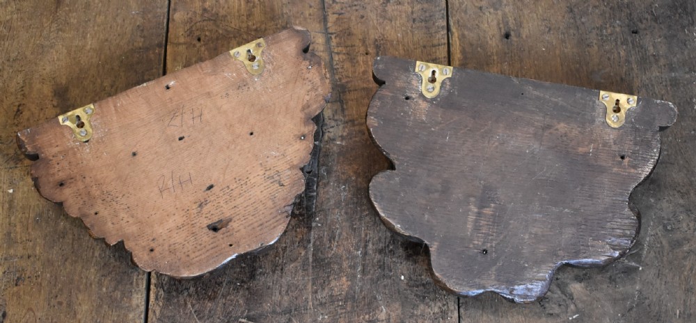 Pair of Gothic Revival oak wall brackets View VIII