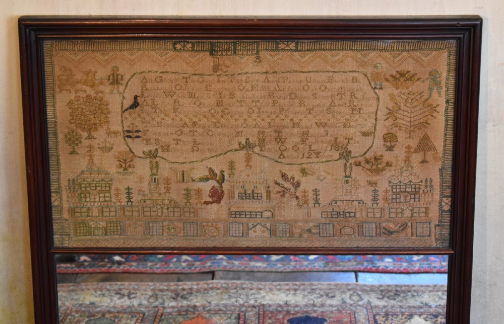Unusual Georgian sampler with mirror View II