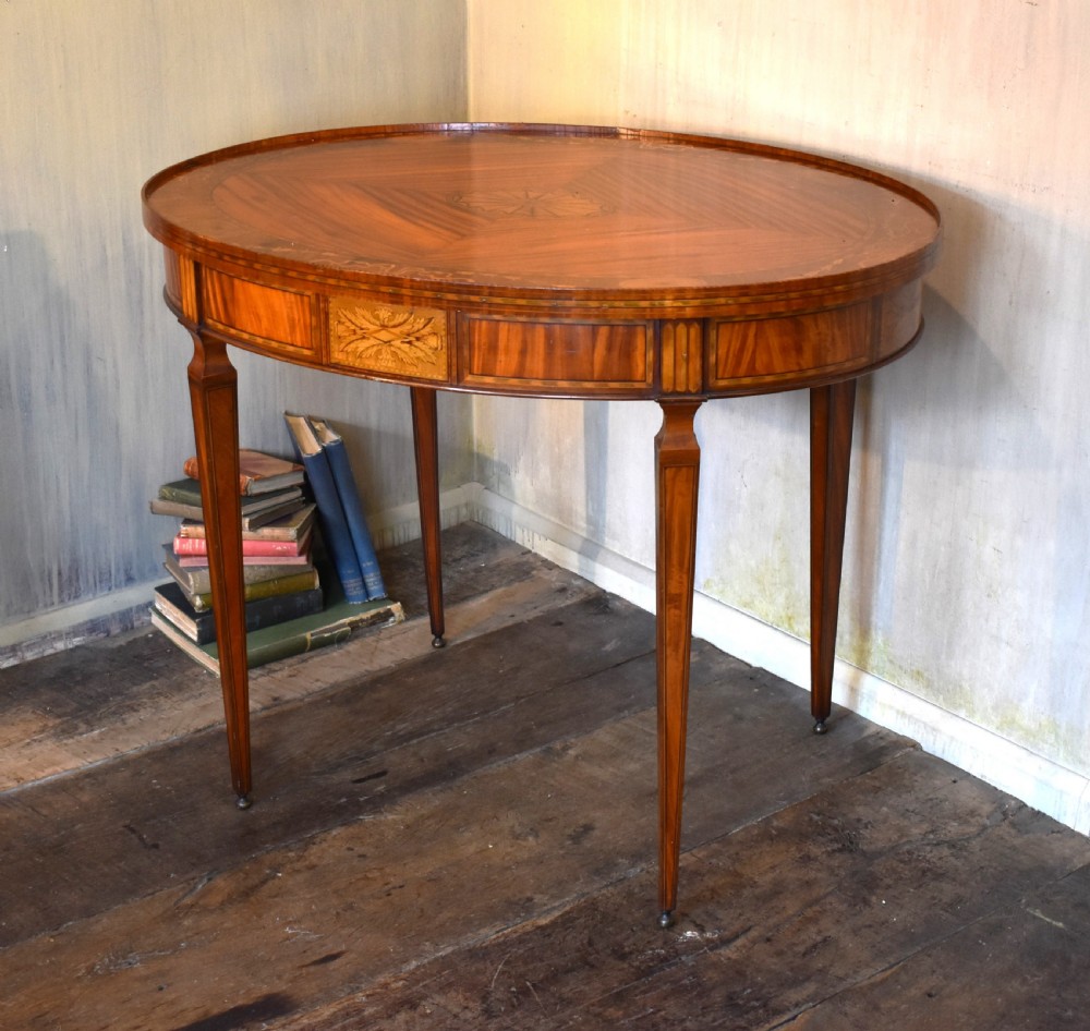 Fine inlaid satinwood centre table
