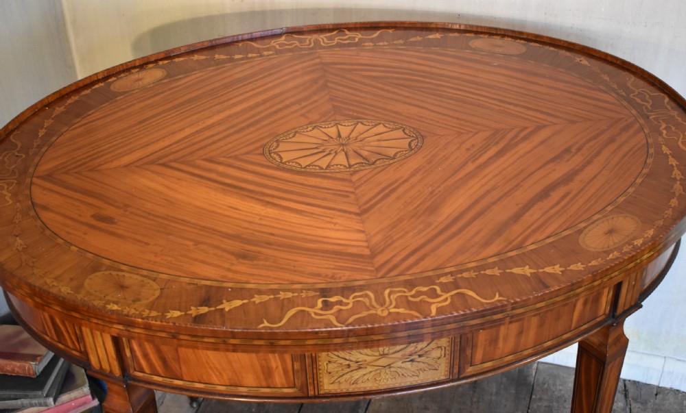 Fine inlaid satinwood centre table View II