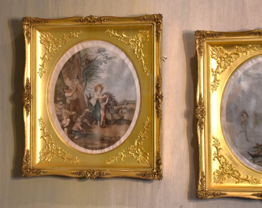 Pair of prints with superb gilt frames View II