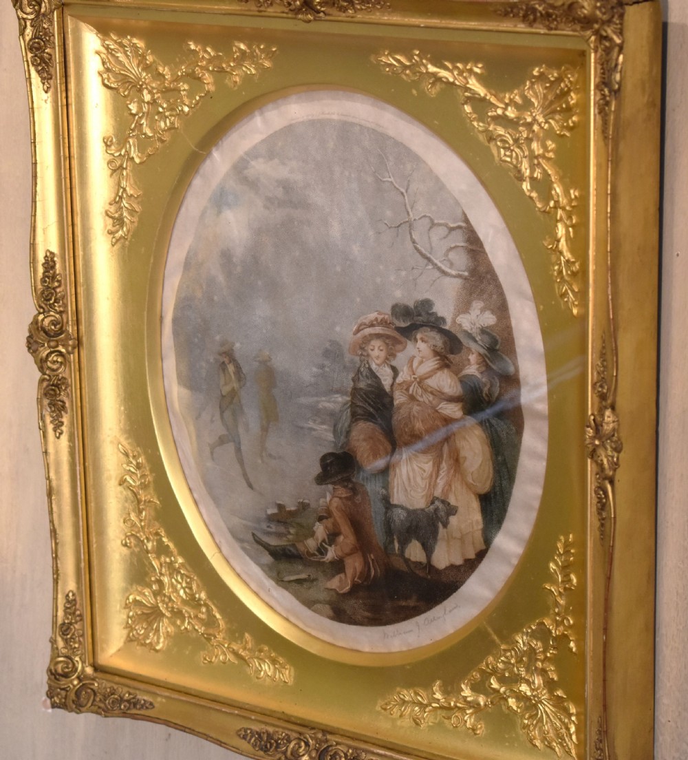 Pair of prints with superb gilt frames View IV