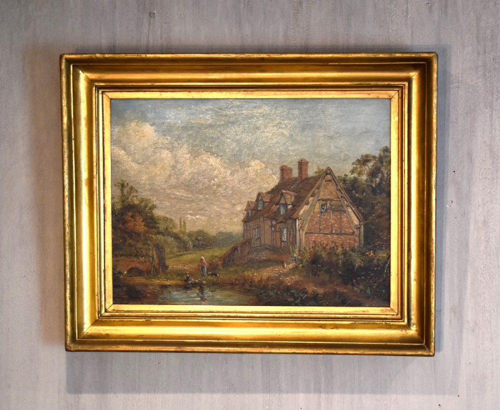 Cottage at Whittington oil painting by W Swindell