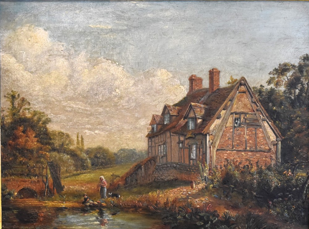 Cottage at Whittington oil painting by W Swindell View IV