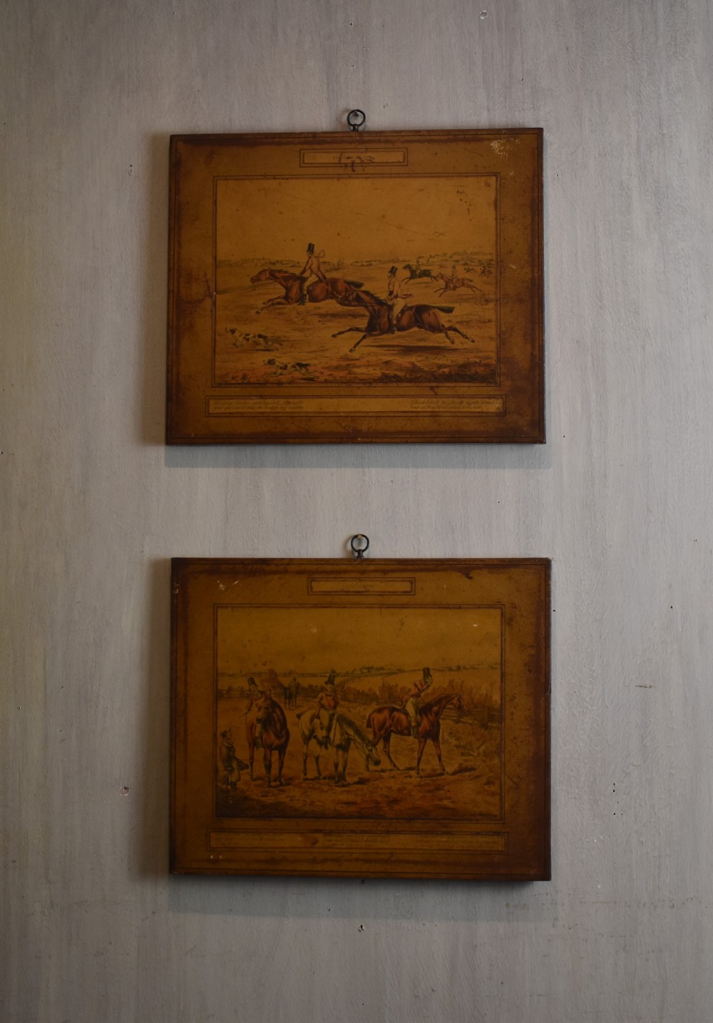 Pair of Victorian hunting prints
