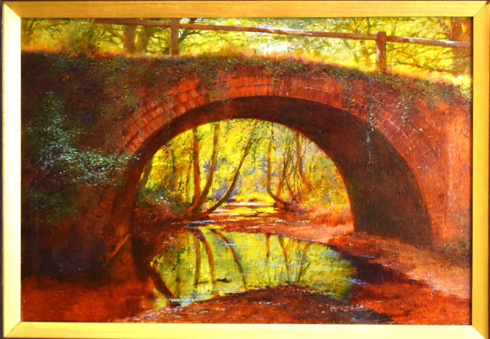 The old Roman bridge, oil painting by Harry Foster Newey View III