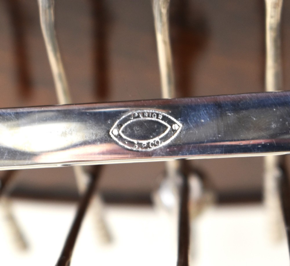 Art Deco golf design silver plate toast rack View III
