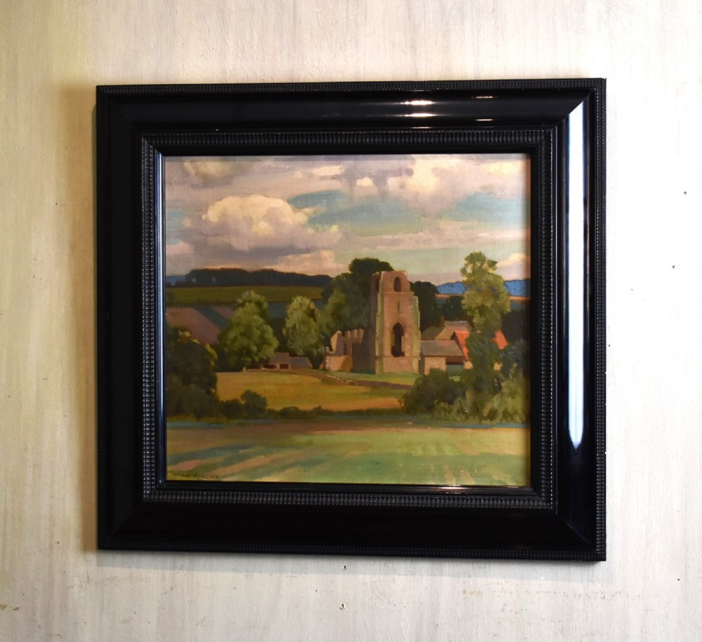 The priory ruins, oil painting by William Knight 