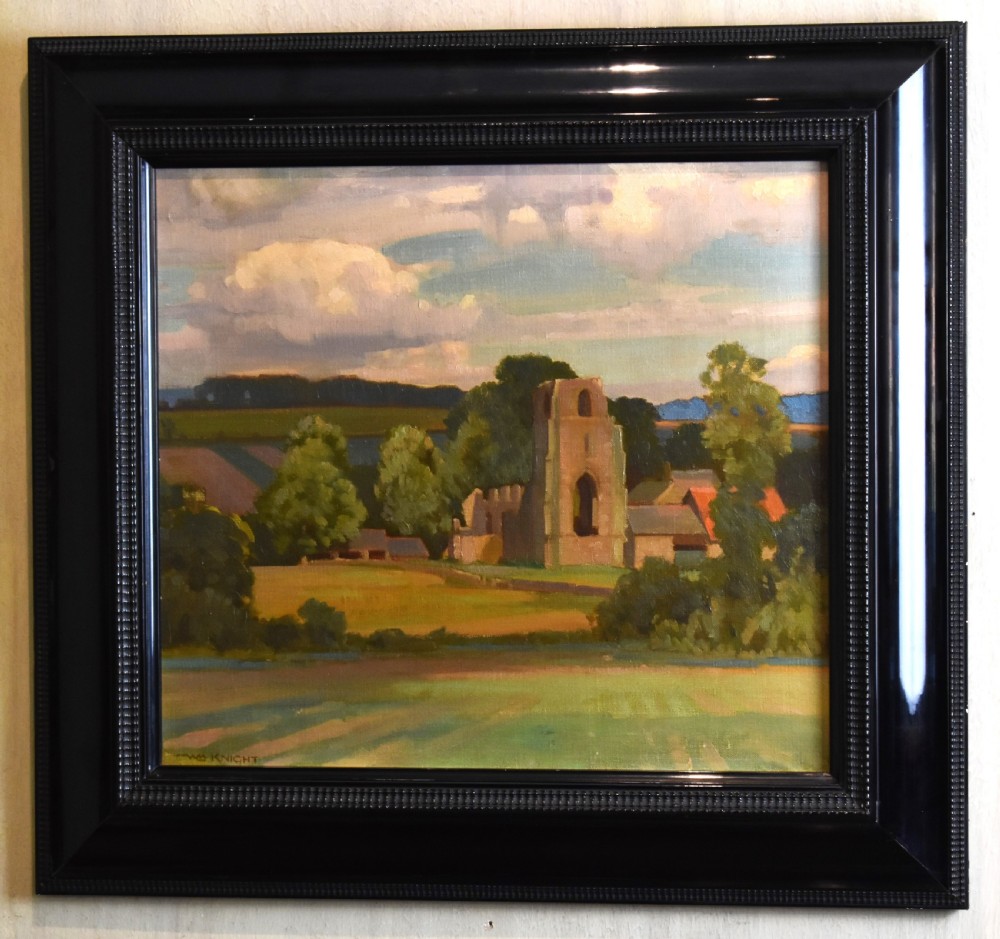 The priory ruins, oil painting by William Knight  View V