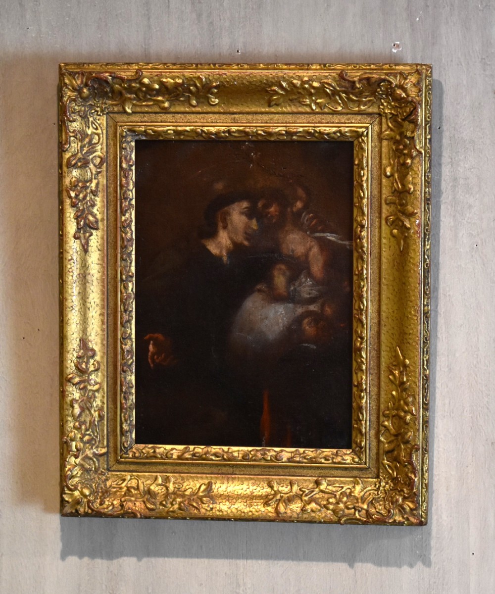 Seventeenth century oil painting of Saint Anthony of Padua