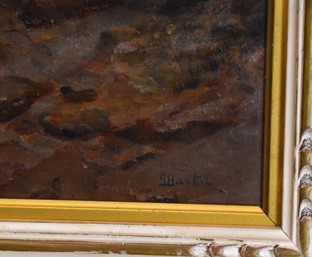 Coastal scene oil painting by G Bartoli View III
