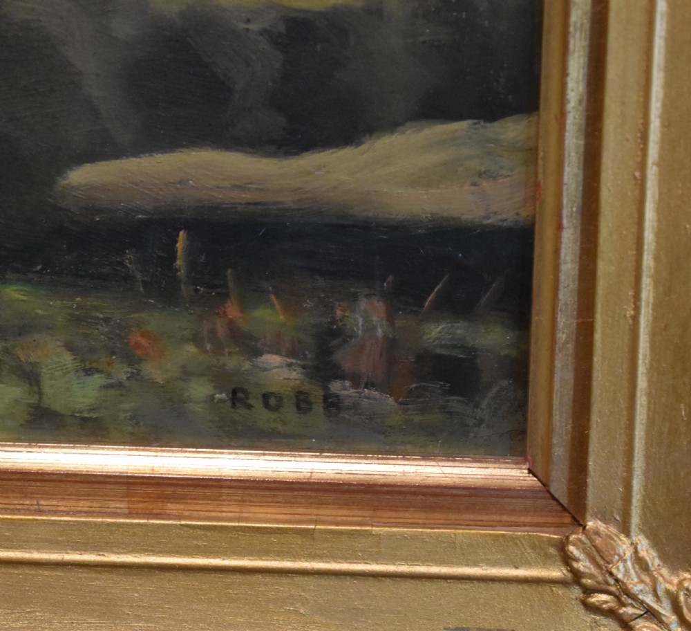 After the storm, Benfleet, oil landscape by William George Robb View V