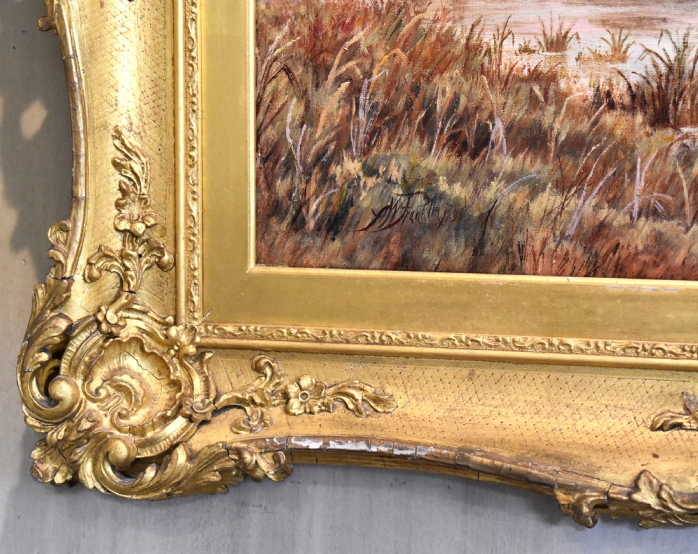 Large landscape oil painting depicting a view of Lincoln View IV