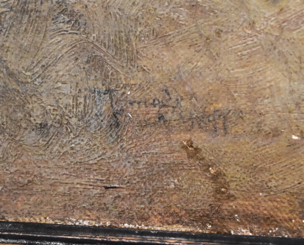 Victorian oil painting of a train View III