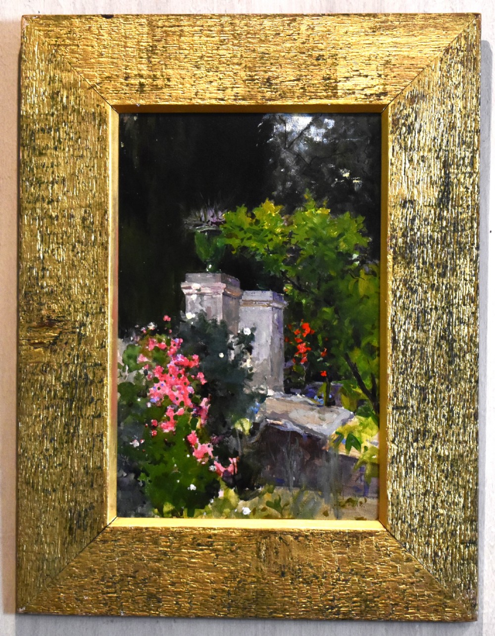 Garden Scene oil painting by Graham Petrie 1859-1940 View II