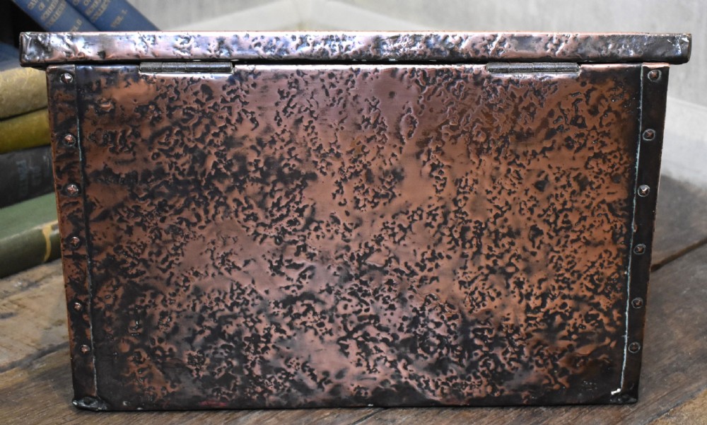 Arts and Crafts copper slipper box View IV