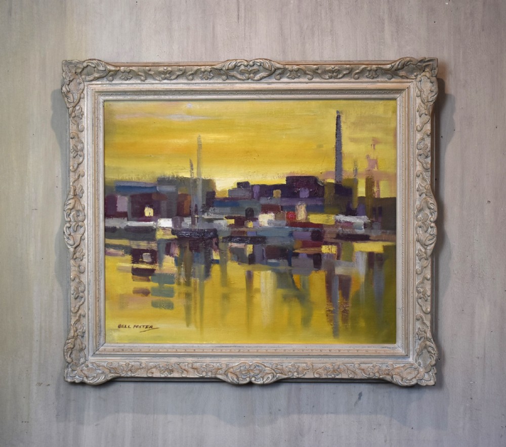 Abstract oil painting of London by Arthur Bell Foster