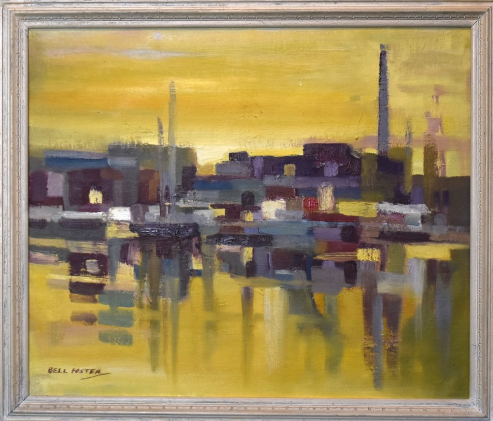 Abstract oil painting of London by Arthur Bell Foster View III