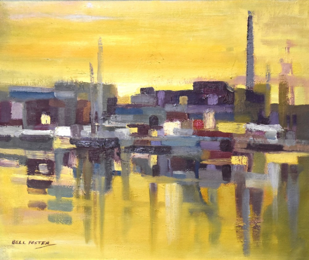 Abstract oil painting of London by Arthur Bell Foster View IV