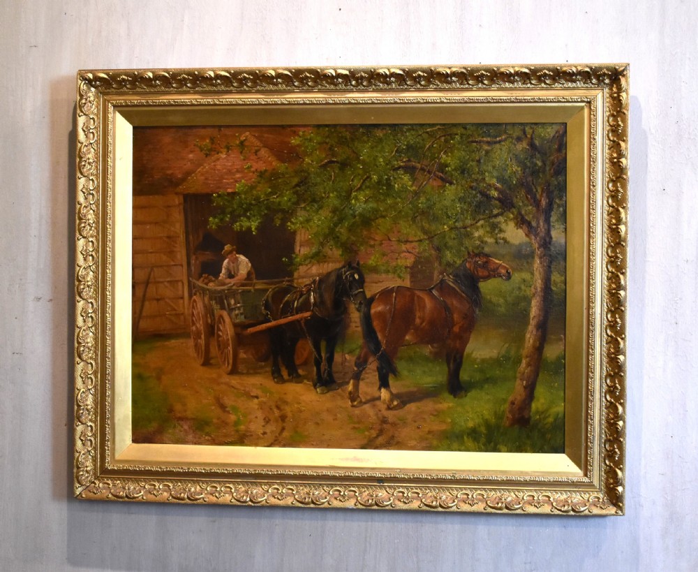 Carthorses Oil Painting after J.F.Herring
