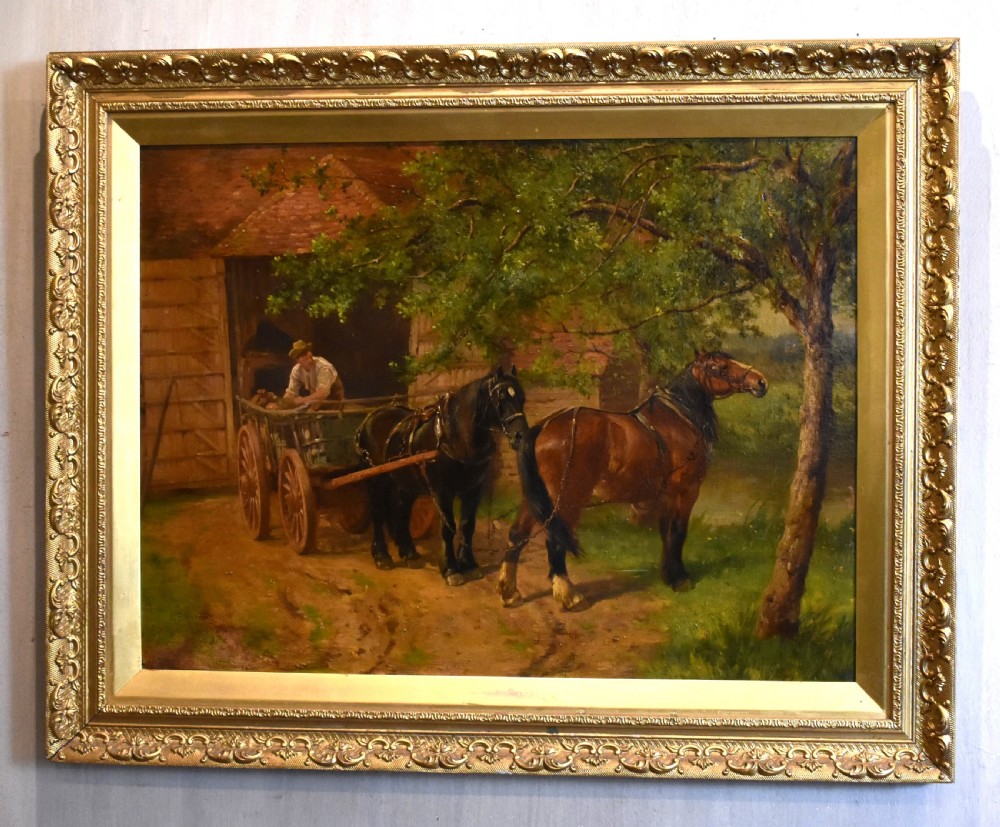 Carthorses Oil Painting after J.F.Herring View II