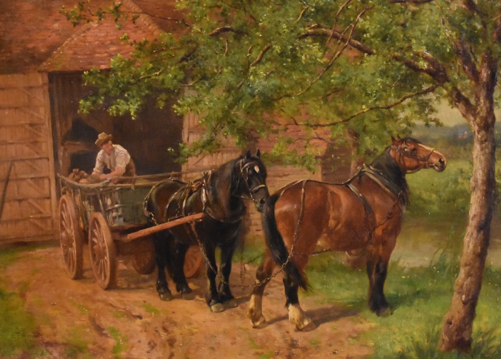 Carthorses Oil Painting after J.F.Herring View V