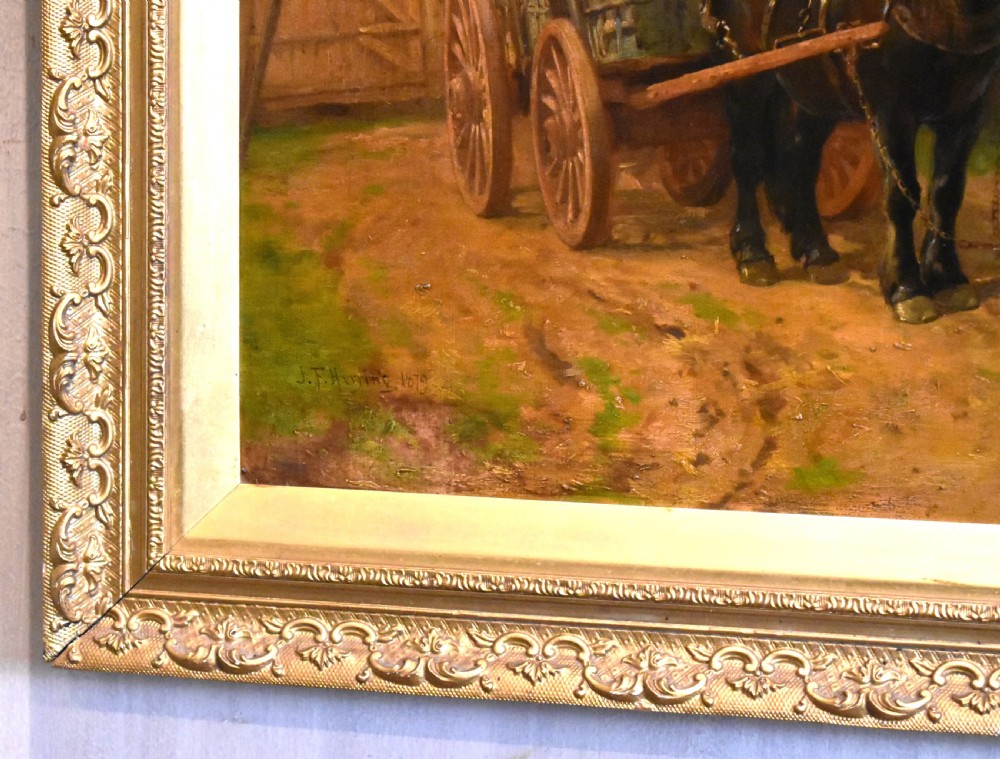 Carthorses Oil Painting after J.F.Herring View VI