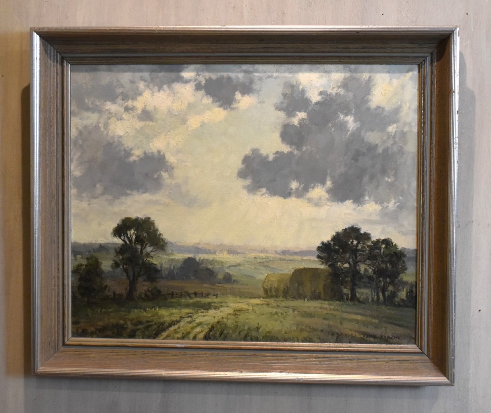 Clouds over the Wolds, oil painting by Clive Browne View II