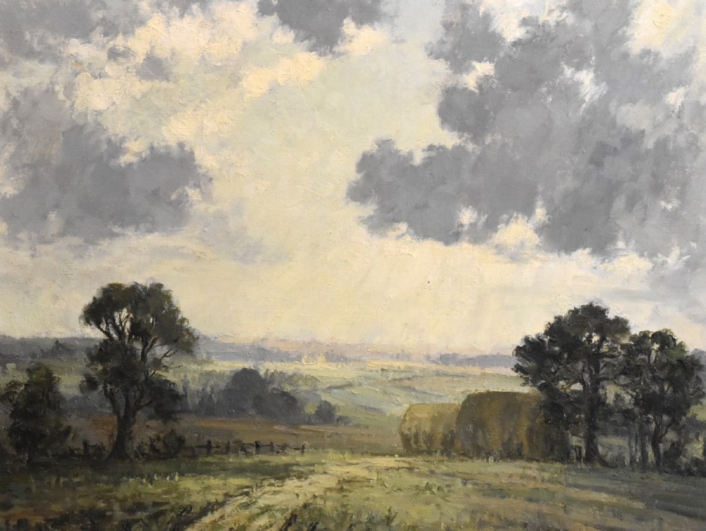 Clouds over the Wolds, oil painting by Clive Browne View III