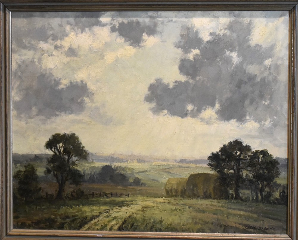 Clouds over the Wolds, oil painting by Clive Browne View IV