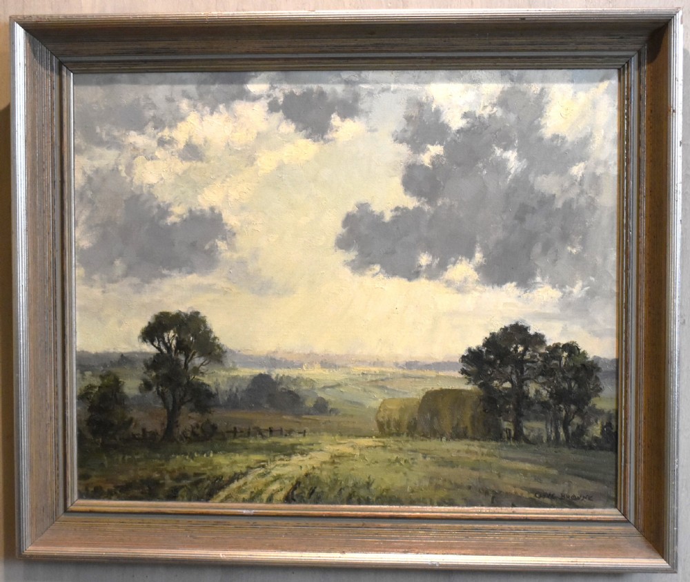 Clouds over the Wolds, oil painting by Clive Browne View V