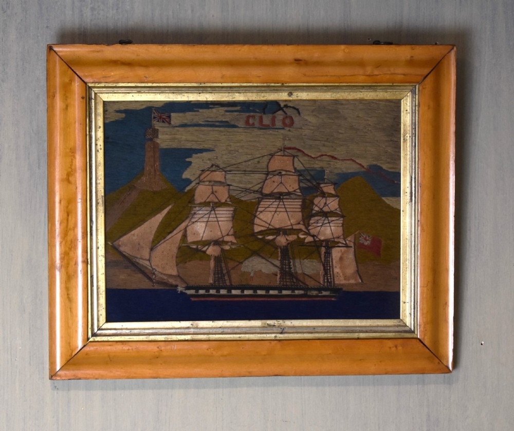 Fine Victorian ship woolwork 