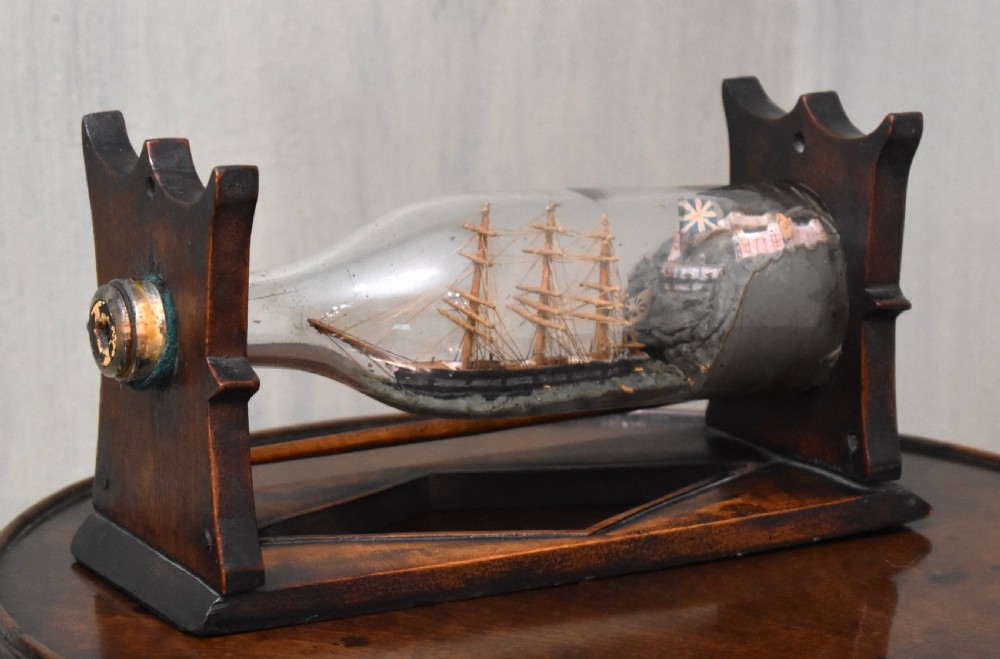 Ship in a bottle on stand View II