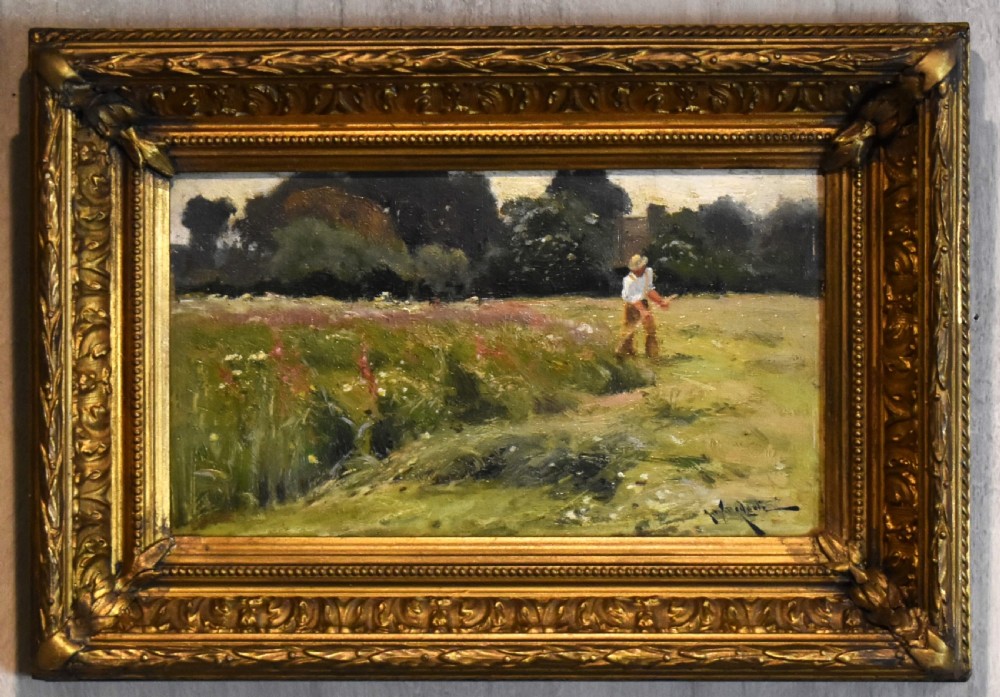 Mowers, oil painting by Arthur Walker Redgate View II