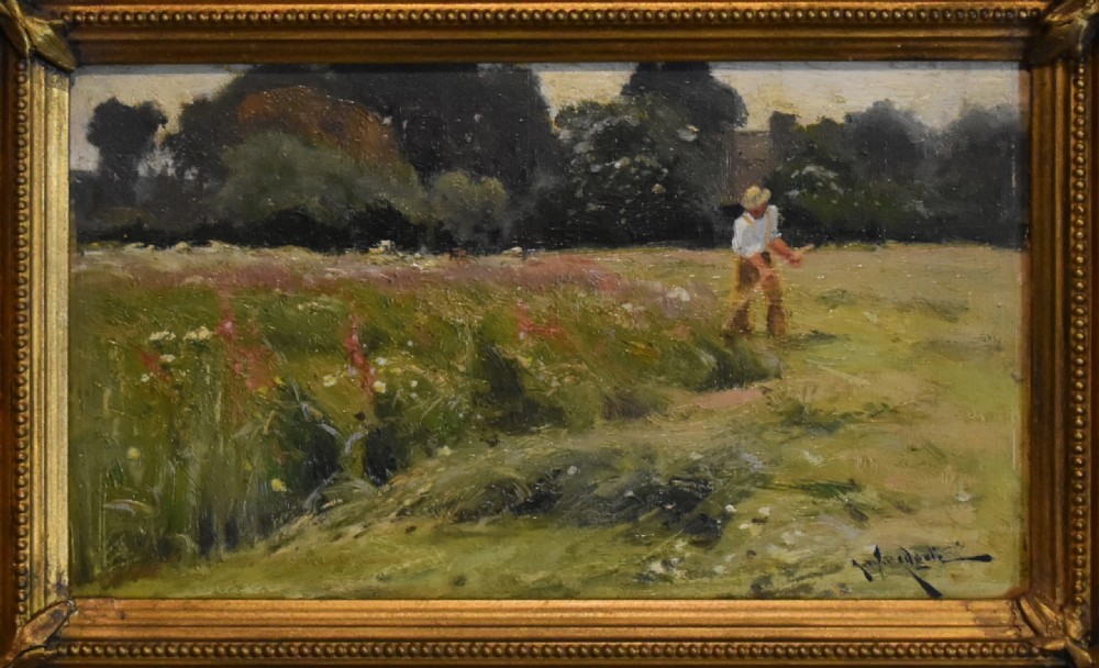 Mowers, oil painting by Arthur Walker Redgate View III