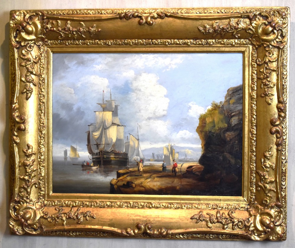 Georgian coastal scene oil painting View II