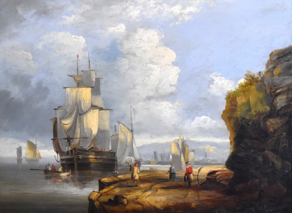 Georgian coastal scene oil painting View IV